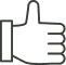 Icône Pouce Levé : Symbole d'Approbation et Like