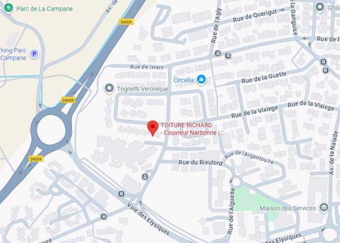 Localisation Toiture Richard Narbonne, Carte D6009